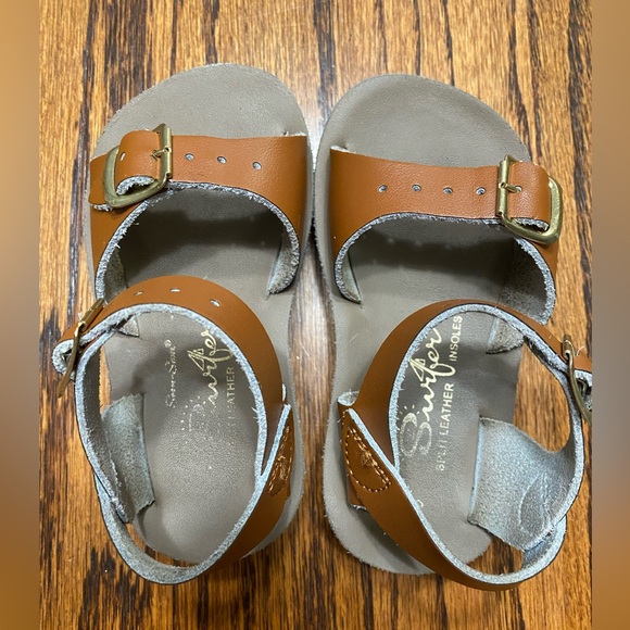 Sun-San Salt Water Sandals, Surfer style, Hook & Loop, Tan, Toddler 6 - Picture 3 of 8